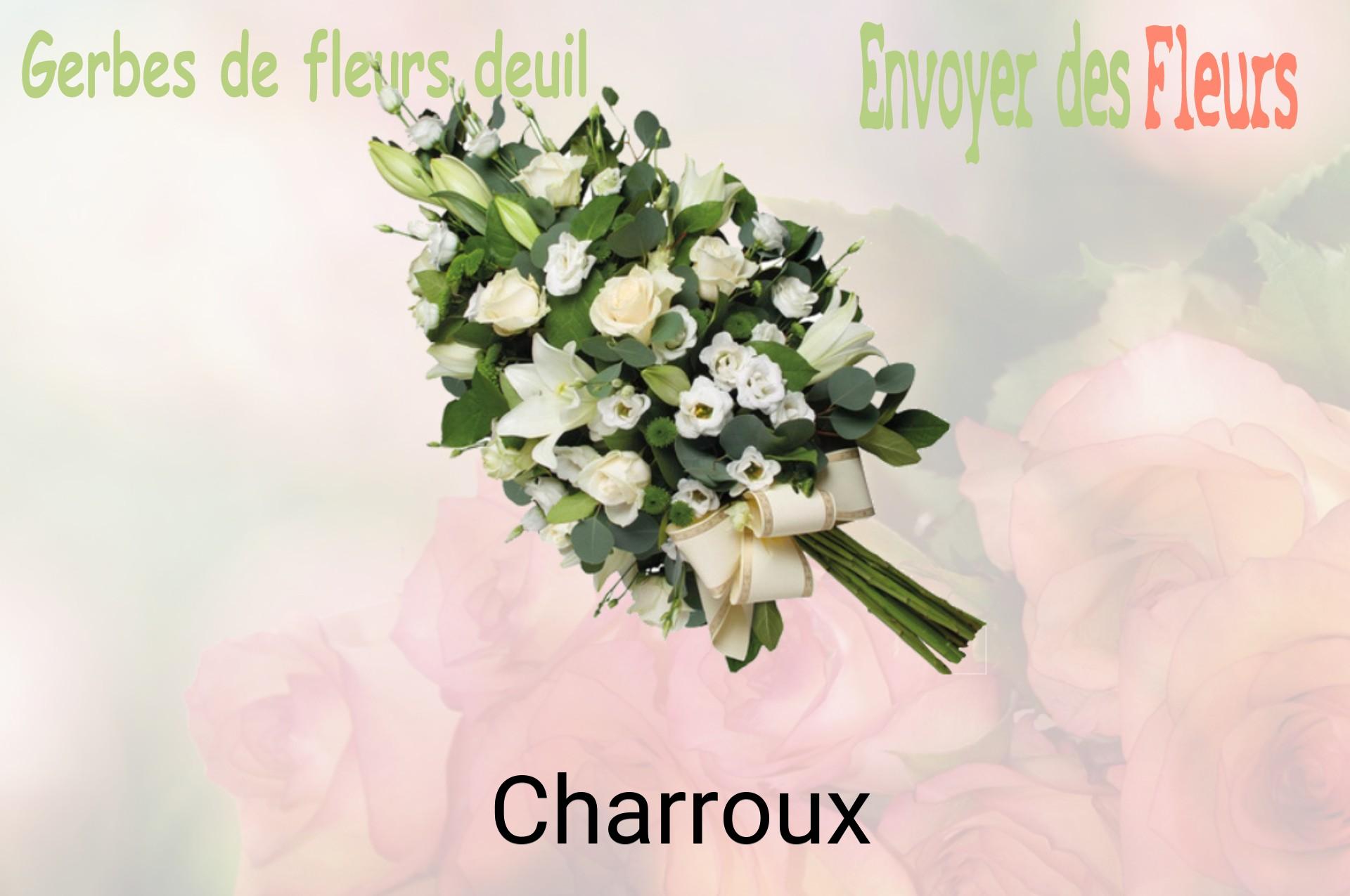 Gerbe de fleurs de deuil livrée à Charroux